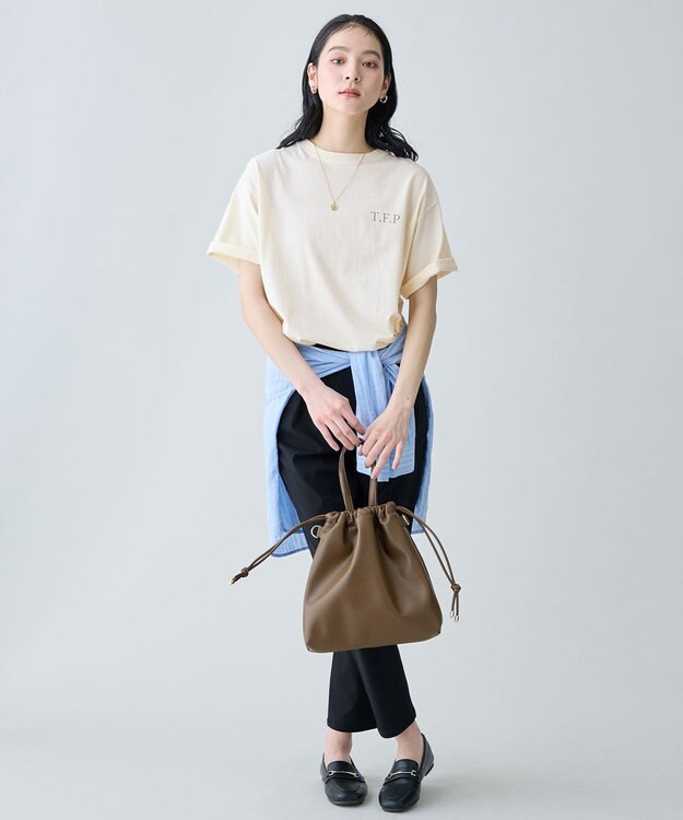 ANY ピグメントアソートロゴＴシャツ エクリュ