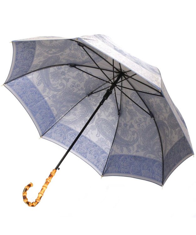 槇田商店 Kirie ペイズリー ミステリアスブルー 長傘 ブルー