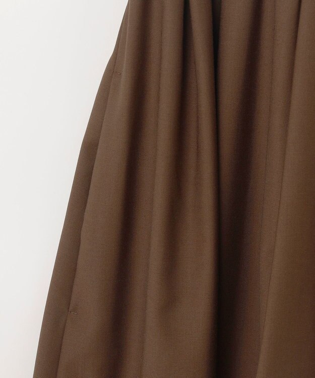 GRACE CONTINENTAL タックフレアロングワンピース ブラウン