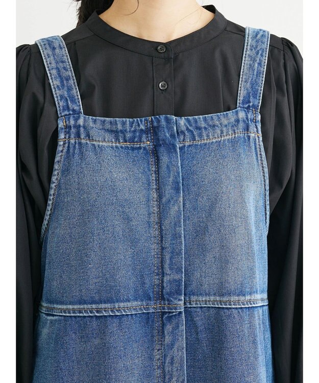 Green Parks ・ＳＵＧＡＲ　ＳＰＯＯＮ　カラーデニムジャンスカ Indigo