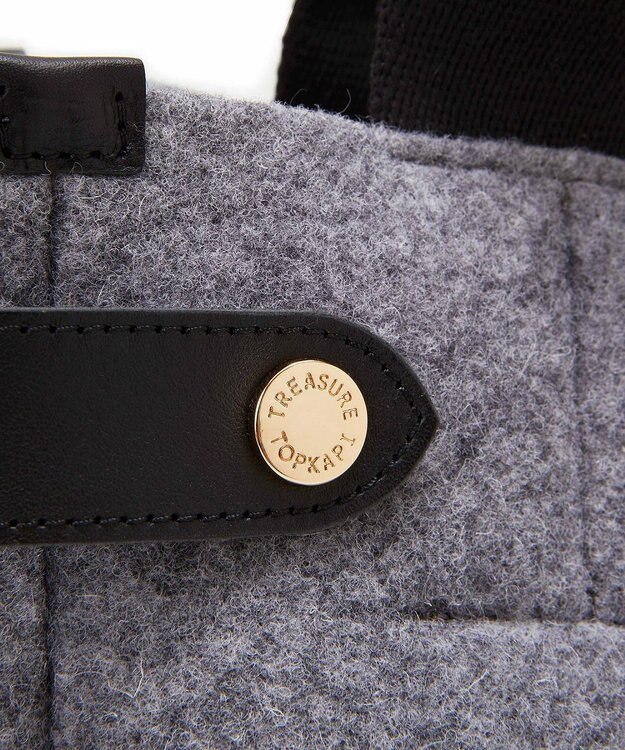 TOPKAPI 【TREASURE TOPKAPI】イタリアンフェルト サイドベルト トートバッグ グレー