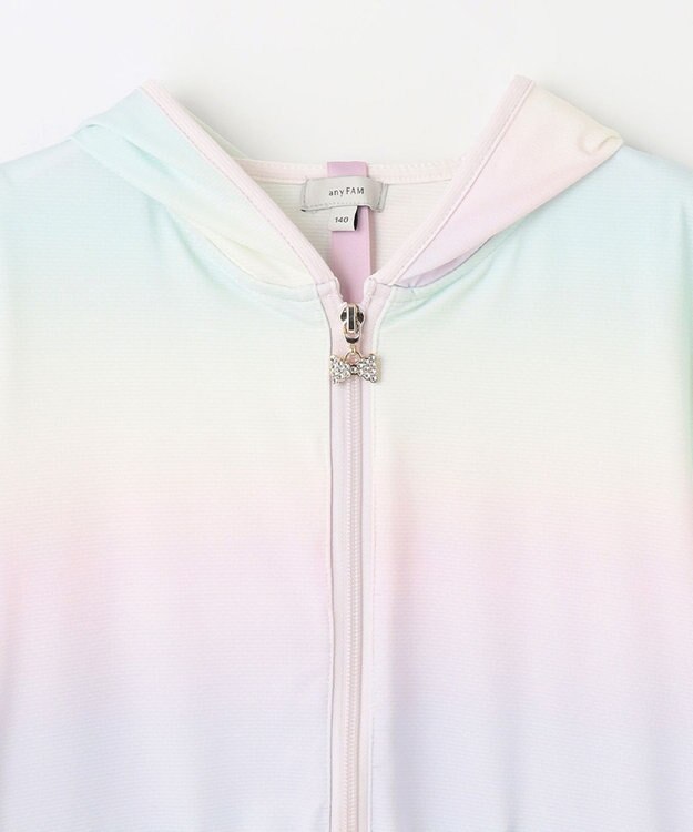 ANY KIDS UVカット さらさら パーカー レインボー