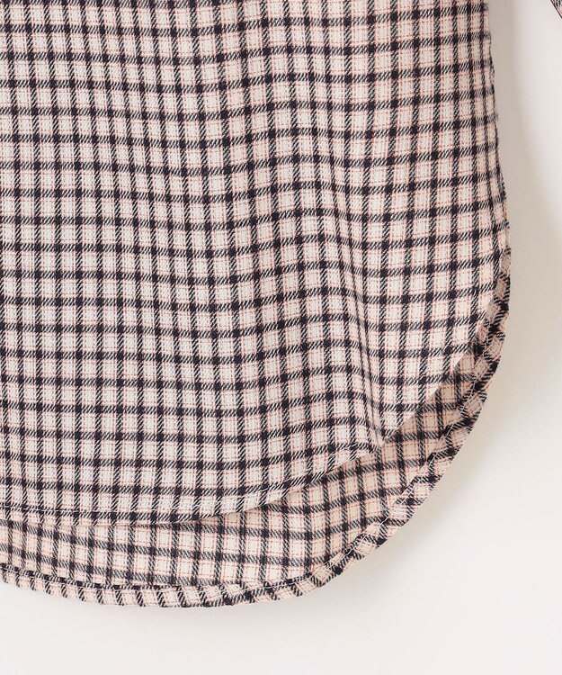 J.PRESS LADIES サイロチェック シャツ アイボリー×ネイビー×ピンク系