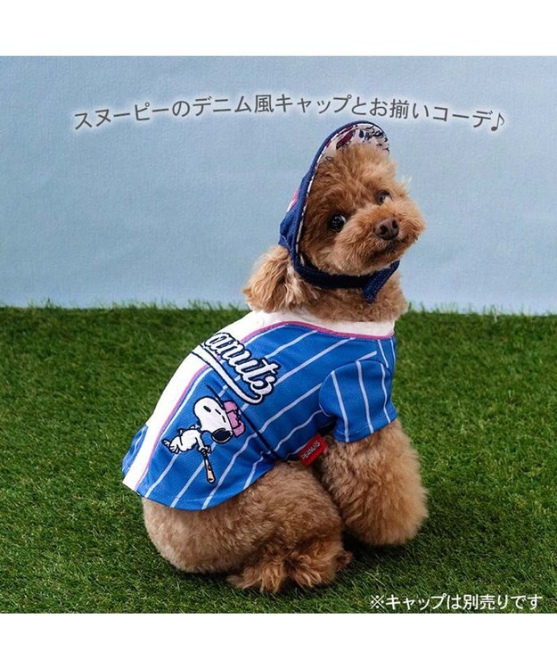 PET PARADISE スヌーピー ベースボール Ｔシャツ 《ブルー》 小型犬 ブルー