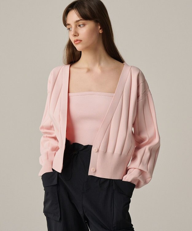 uncrave 【手洗い可】ドライタッチ ニット カップ付き バンドゥ（uncrave WHITE） ピンク