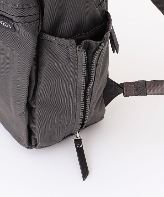 LA BAGAGERIE 【MONICA】サイドジップリュックサック ダークグレー