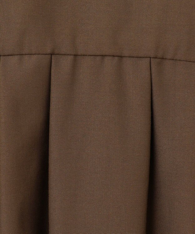 GRACE CONTINENTAL タックフレアロングワンピース ブラウン