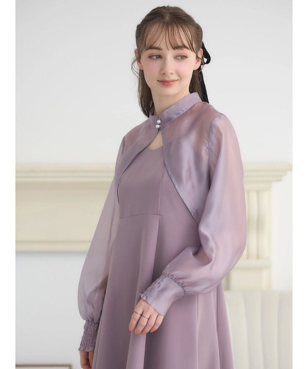 earth music&ecology ＳＥＴ２点ボレロ＋キャミワンピース Pink