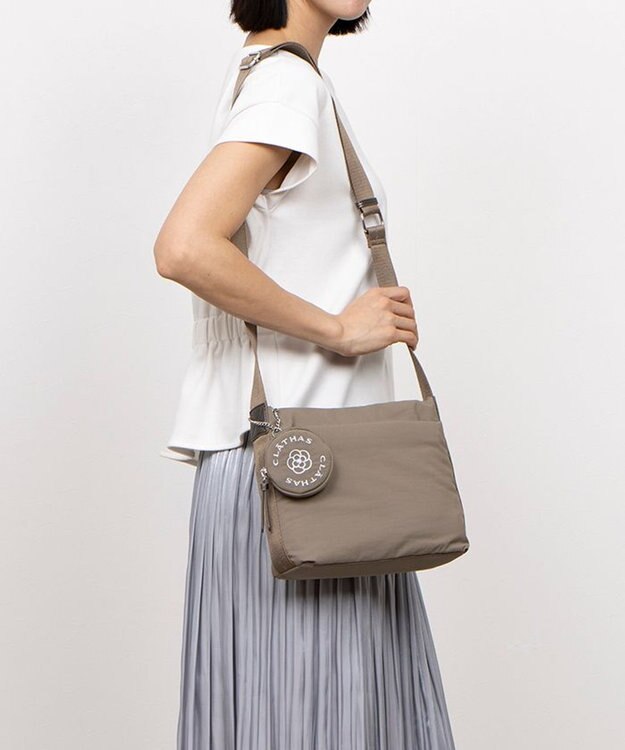 CLATHAS レザン ショルダーバッグ グレージュ
