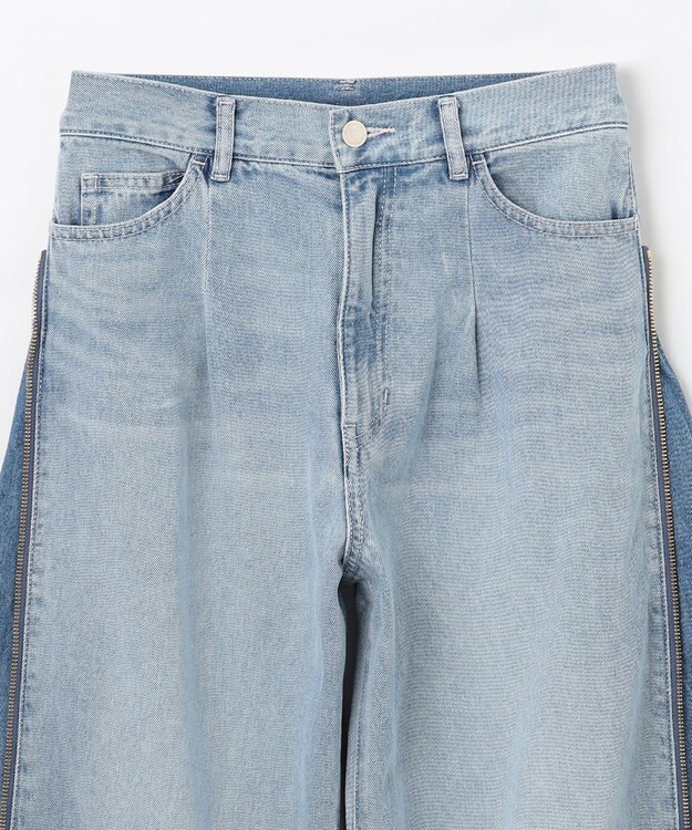 GRACE CONTINENTAL サイドジップデニムパンツ ブルー