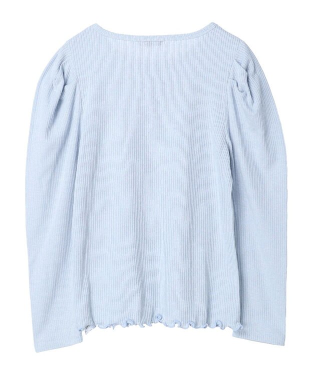 earth music&ecology パフスリーブクレープリブインナー Sax