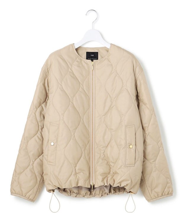 23区 中綿パディング コンパクト アウター ベージュ系