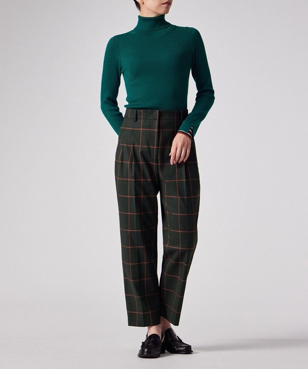 Paul Smith ウィンドウペーン テーパードパンツ カーキ
