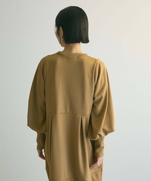 Green Parks ａ．ポンチ袖ボリュームワンピース Beige