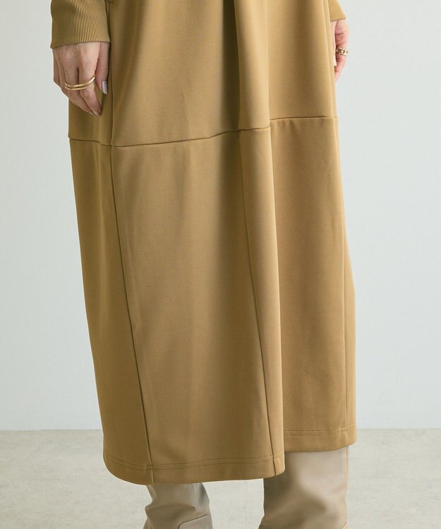 Green Parks ａ．ポンチ袖ボリュームワンピース Beige