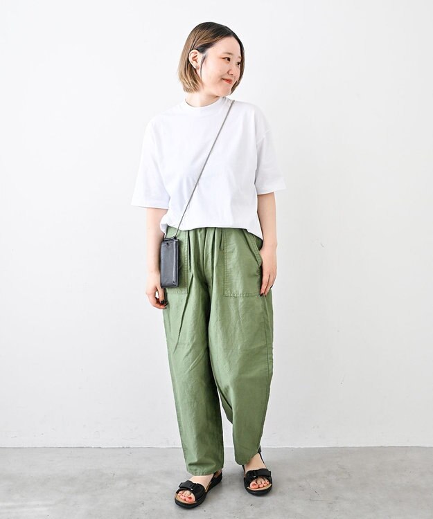 caqu サキュウ regular line カラーリネン バレルパンツ 34221 caqu