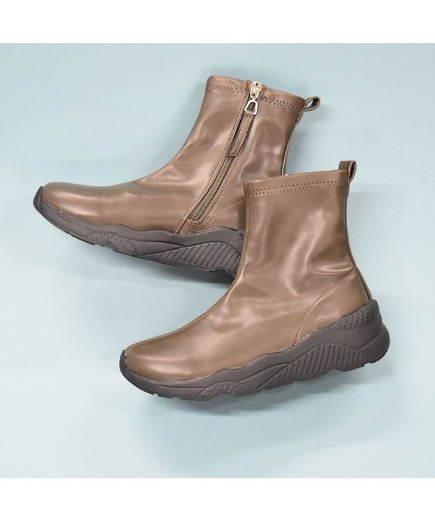 MODE ET JACOMO <noyau>軽量スニーカーショートブーツ グレー