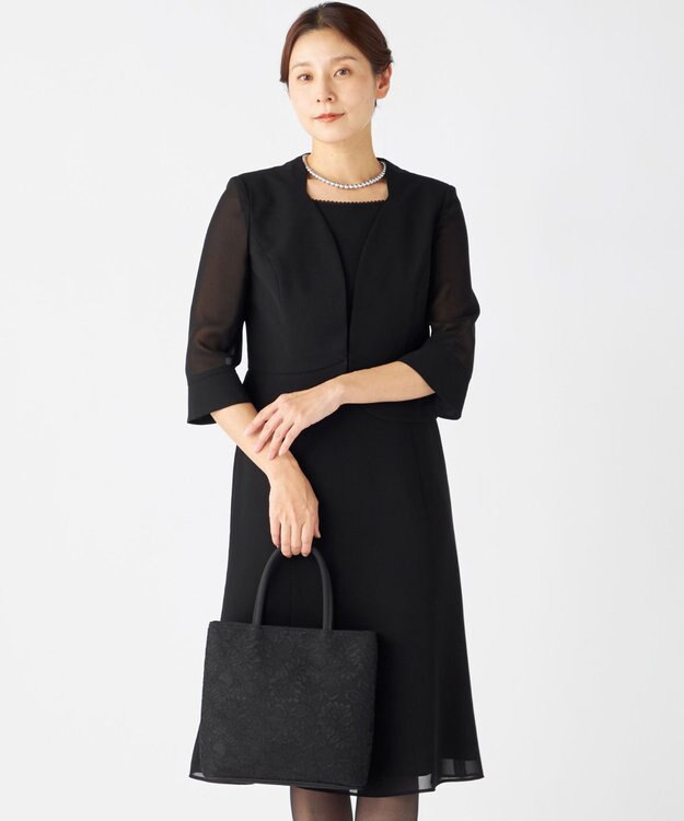 自由区 FORMAL 【日本製】レース ソフト サブバック ブラック系