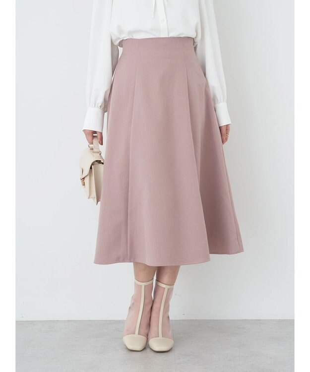 earth music&ecology すきな丈フレアスカート Pink