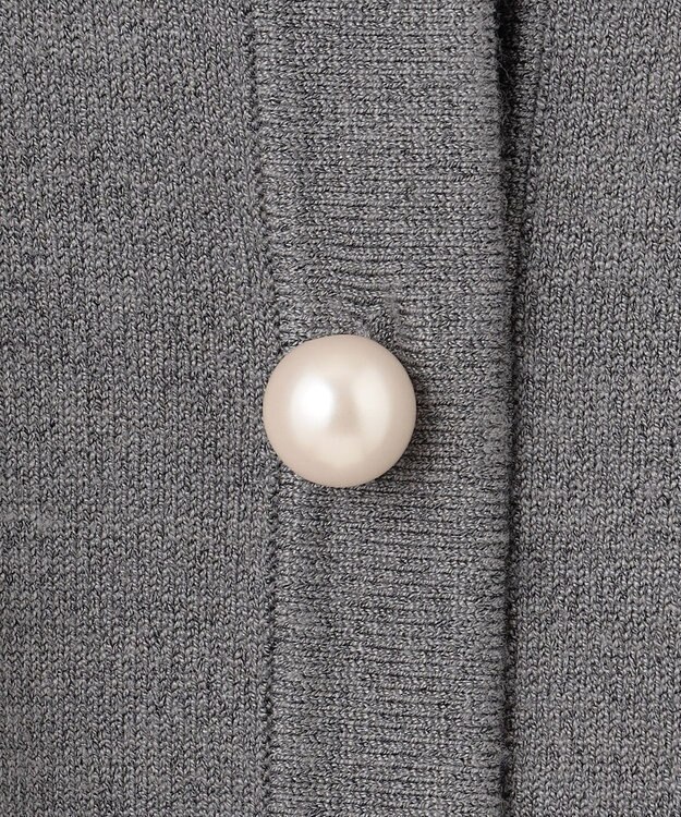 組曲 L 【WEB限定色あり】ELENA パールボタン ニットジャケット 【WEB限定】チャコールグレー系9