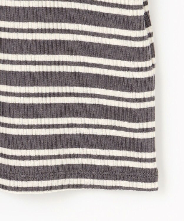 J.PRESS LADIES カシミヤシルクリブタートル ボーダー カットソー ホワイト系1