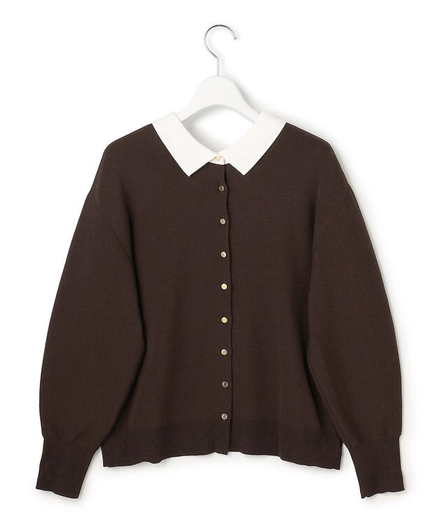 23区 【先行予約/WEB&一部店舗限定】バイカラーデザイン 2WAY ニット ダークブラウン系