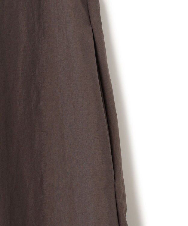 23区 【洗える】マットナイロンタフタ シャツワンピース ブラウン系