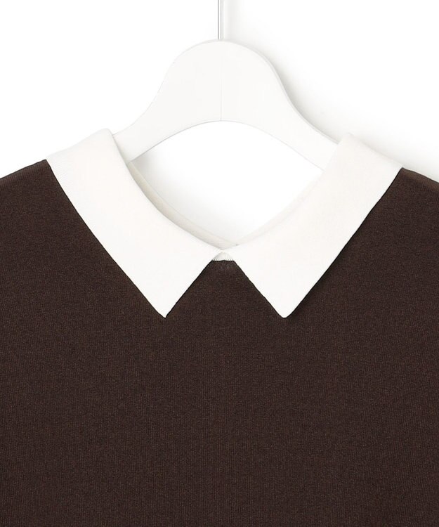 23区 【先行予約/WEB&一部店舗限定】バイカラーデザイン 2WAY ニット ダークブラウン系