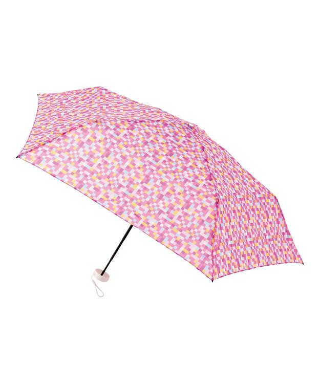 MOONBAT 【超コンパクト/晴雨兼用】Miracle Tech(ミラクルテック) 折りたたみ傘 コンパクト モザイク ローズピンク