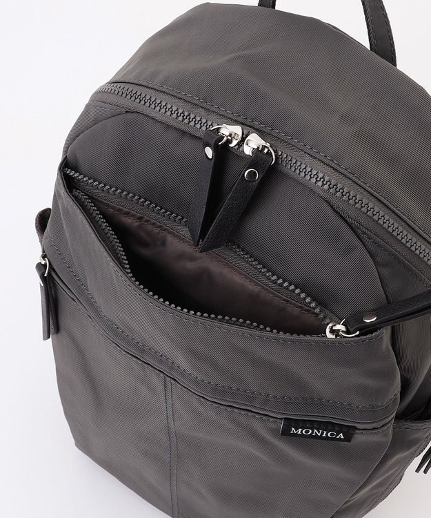 LA BAGAGERIE 【MONICA】サイドジップリュックサック ダークグレー