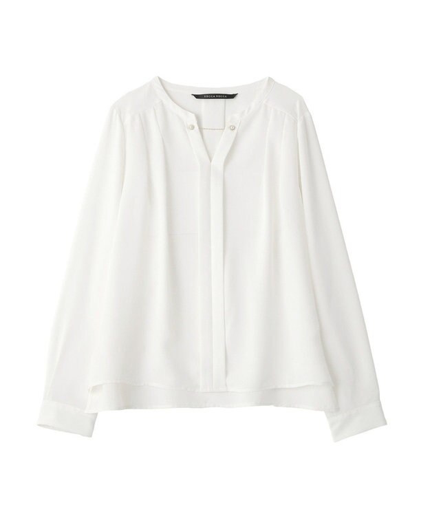 YECCA VECCA アクセサリー付きブラウス Off White