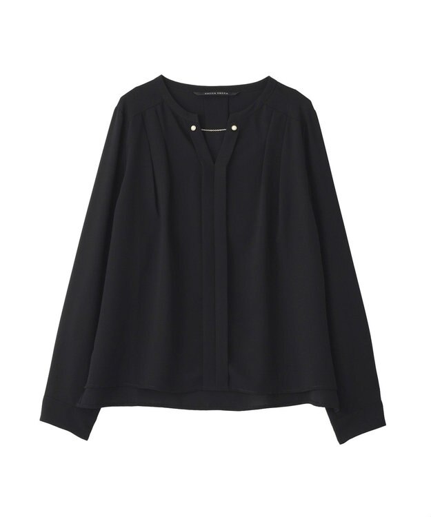 YECCA VECCA アクセサリー付きブラウス Black