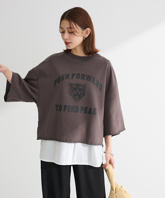 Green Parks ・ＳＵＧＡＲ　ＳＰＯＯＮ　ＴＯＲＡｐｔ７分袖スウェット Gray Mixture