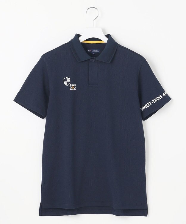 23区GOLF 【MEN【】吸水速乾・UVケア】グラフィカル ポロシャツ ネイビー系