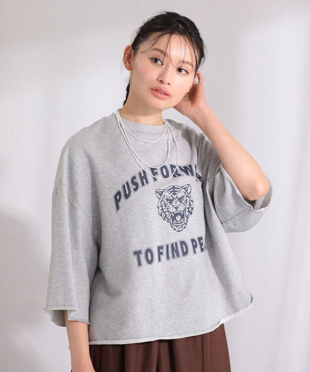 Green Parks ・ＳＵＧＡＲ　ＳＰＯＯＮ　ＴＯＲＡｐｔ７分袖スウェット Gray Mixture