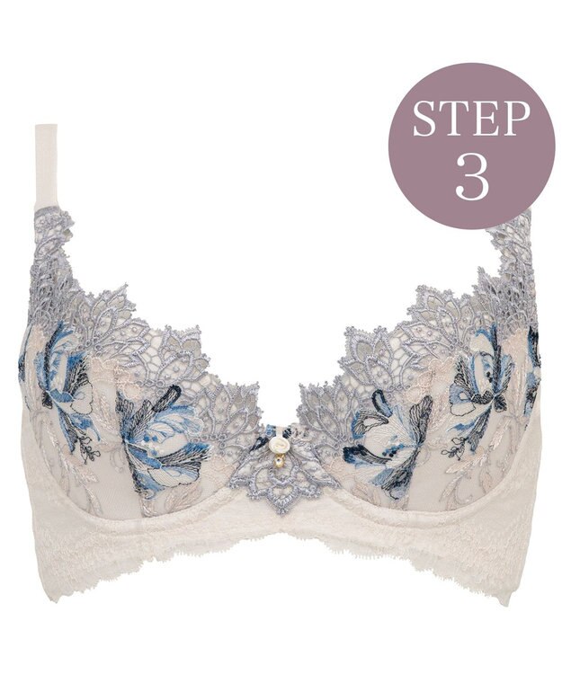 BRADELIS New York 【BRADELIS New York / 育乳STEP3 持ち上げる】ヴィオラステップ3ブラ25A1 フローラルブルー