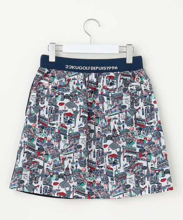 23区GOLF 【WOMEN】【撥水】パリマップ総柄スカート ホワイト系5