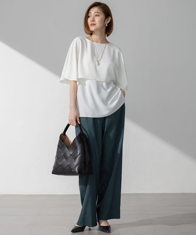 23区 ラウンドストーン ネックレス アイボリー系