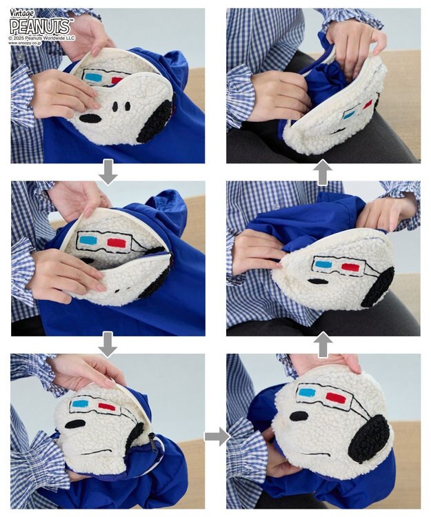 ROOTOTE 8458【スヌーピー】IP.ルーショッパー.ピーナッツ-0P 04：3D グラス