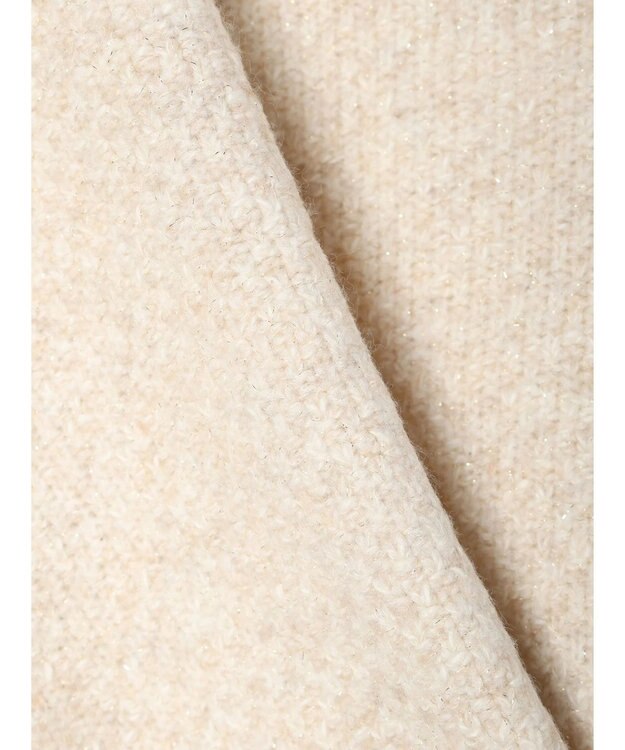 earth music&ecology ラメスラブニットカーディガン Off White