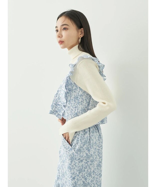 earth music&ecology 隠れウサギ柄ビスチェ Ecru