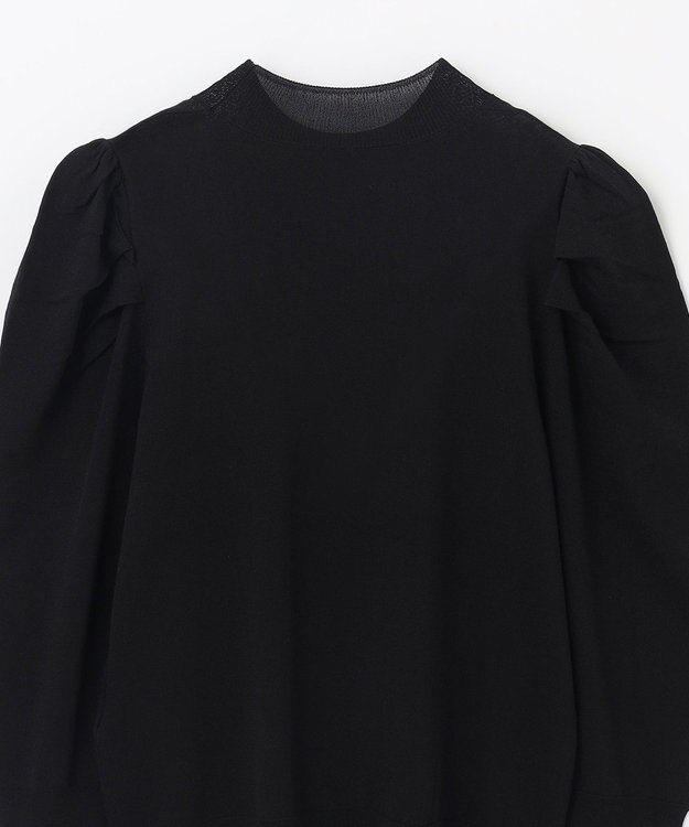 GRACE CONTINENTAL タックスリーブニットトップ ブラック