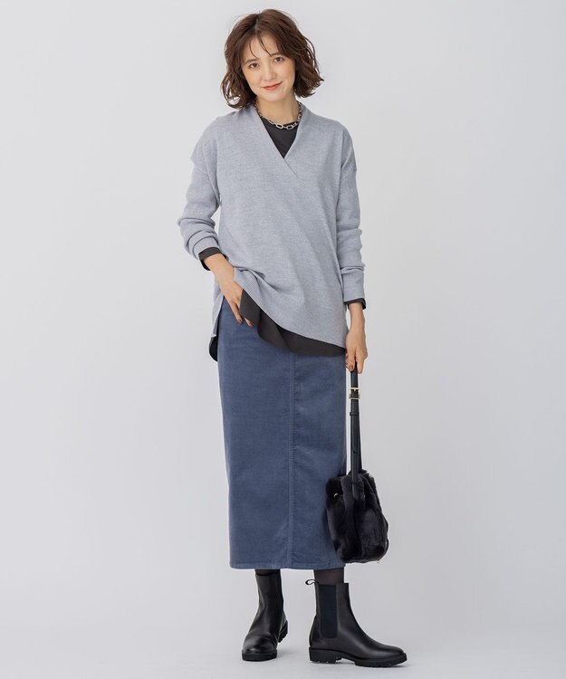 23区 【CLASSY.1月号掲載】フェイクファー ショルダーバッグ グレー系