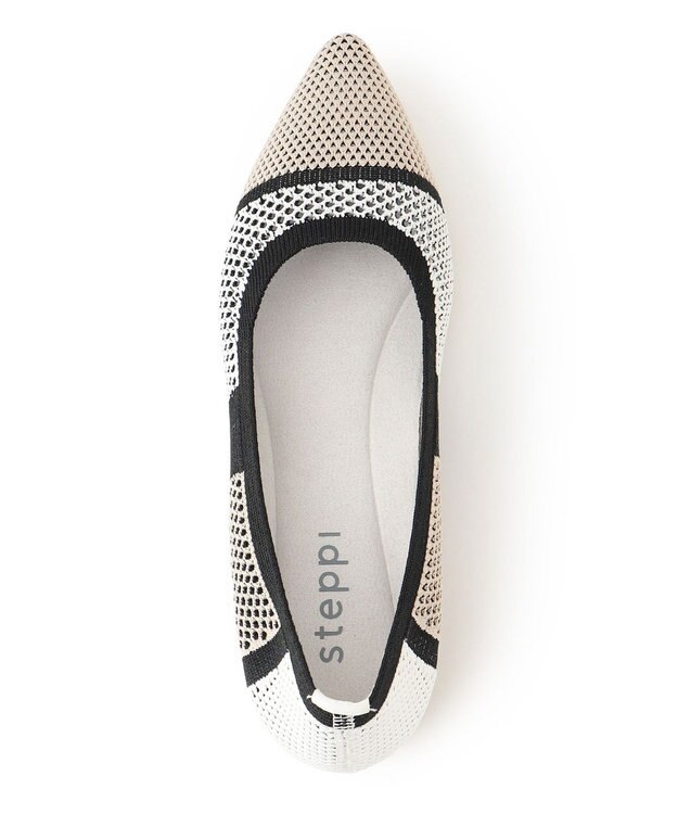 steppi 【洗える/撥水】パターンメッシュ パンプス チャコール