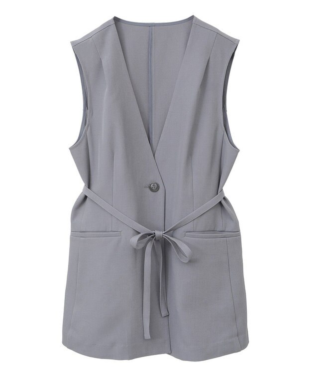 earth music&ecology ショルダータックジレ Gray