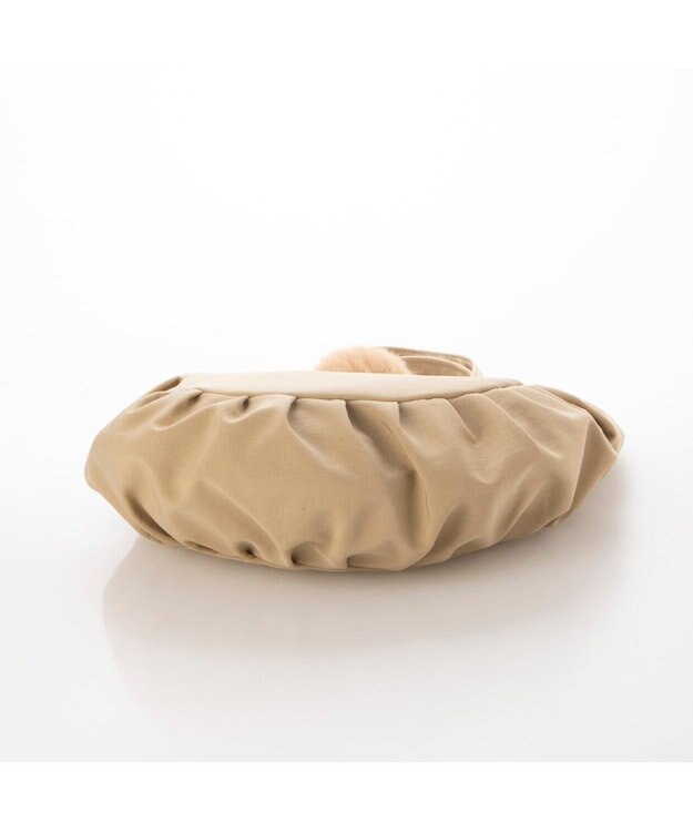 UNBILLION カシュカシュ cachecache / ポンポンつきラウンドミニトート ベージュ