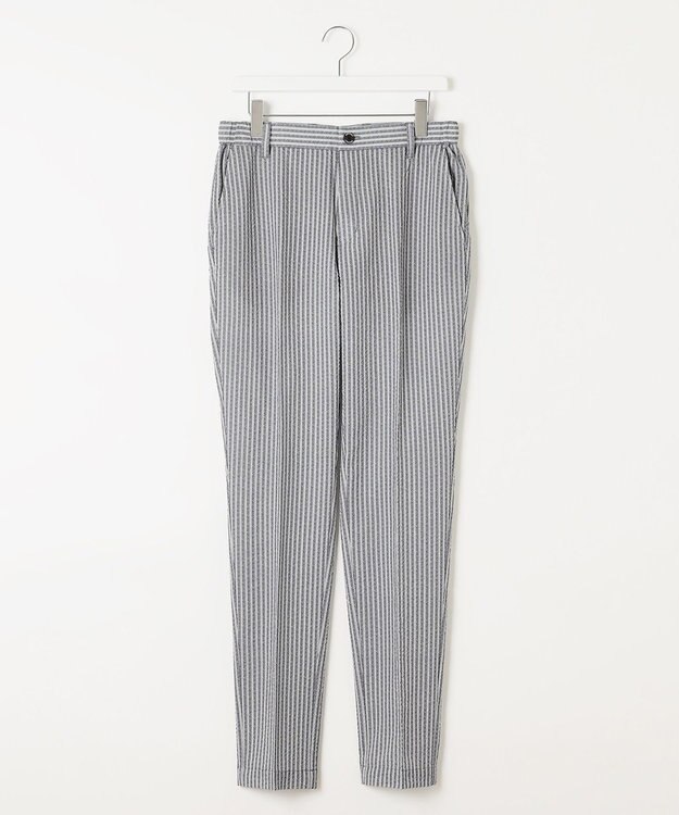 23区GOLF 【MEN】【撥水・ストレッチ】サッカーストライプ フルレングスパンツ ライトグレー系2