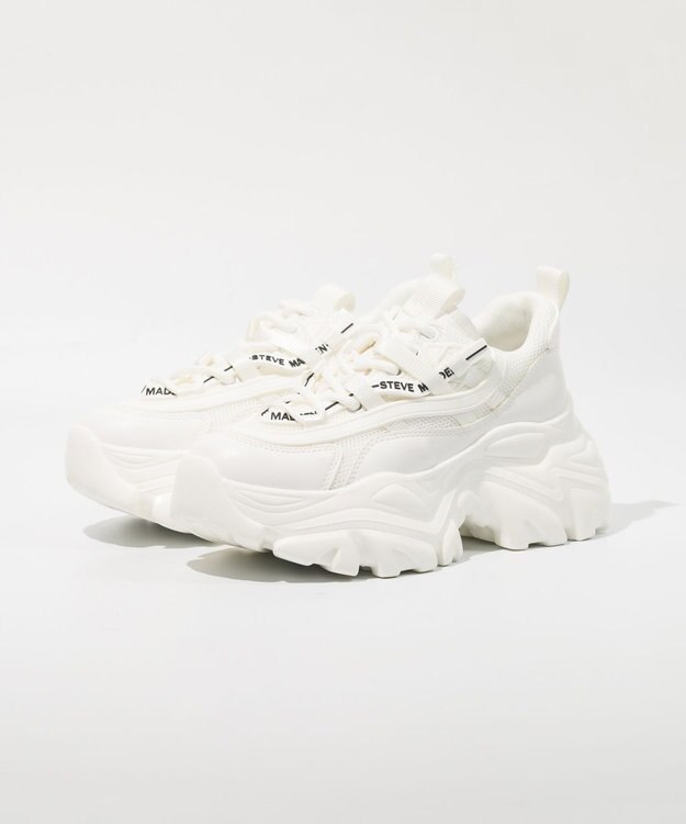 STEVE MADDEN RECOUPE-M-RS 厚底ボリュームスニーカー ホワイト