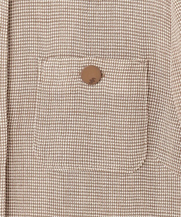 自由区 【洗える】ライトカラミノーカラー ジャケット カーキミックス