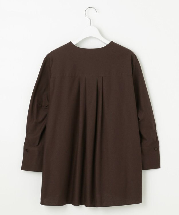 自由区 【UVカット/遮熱効果/防透け/吸汗性/速乾性】ツイストプレインジャージー プルオーバー ダークブラウン系